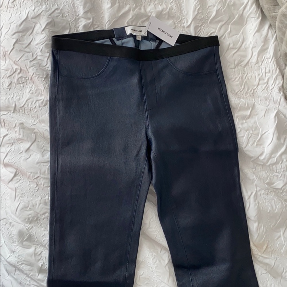 Helmut Lang Midnight Leather Leggings